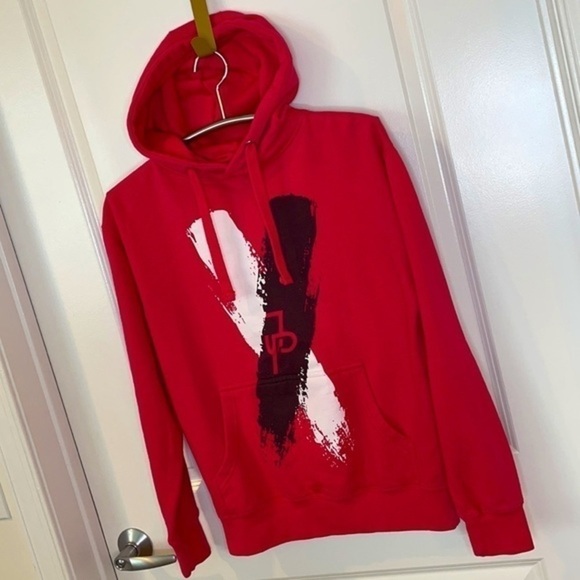 JAKE PAUL | Unisex Size Small Pinkish Red Hooded Sweatshirt - Picture 3 of 6